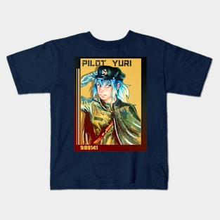 Anime girl captain pilot Kids T-Shirt